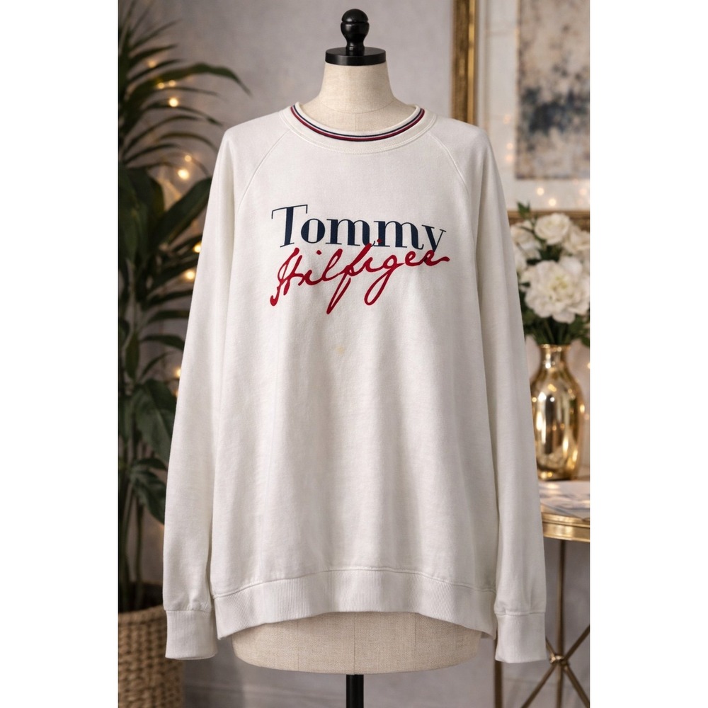 Tommy Hilfiger Logo Crewneck Sweatshirt – Size Large